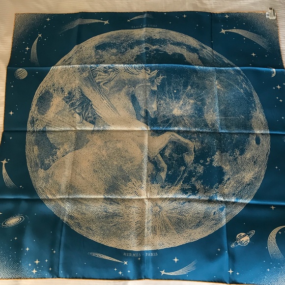 HERMES CLAIRE DE LUNE SCARF DOUBLE FACE NWT - Picture 5 of 16